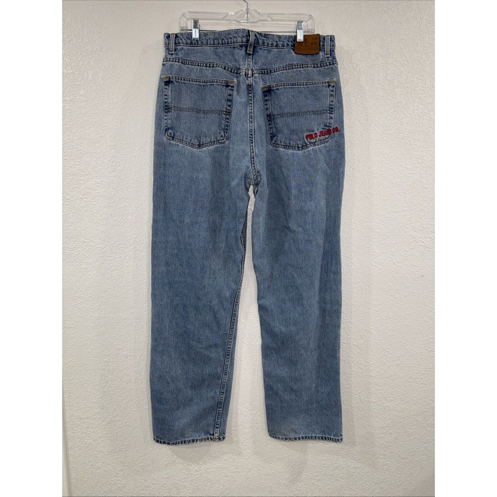 Polo Ralph Lauren Jeans Mens 36x34 Blue Straight Leg Medium Wash Mid Rise Denim